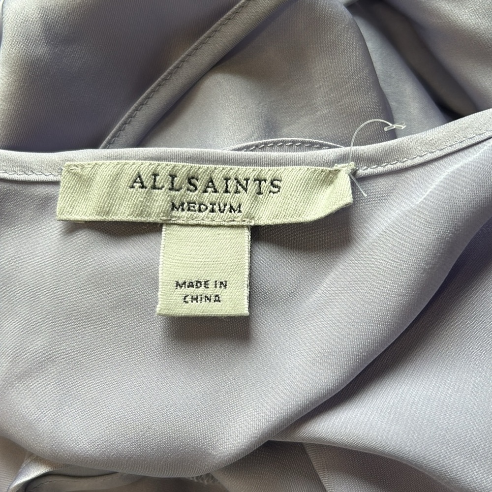 All Saints Hera Dress Slip Dress in Misty Lilac Purple Scoop Neck Sz M NEW - Picture 9 of 14